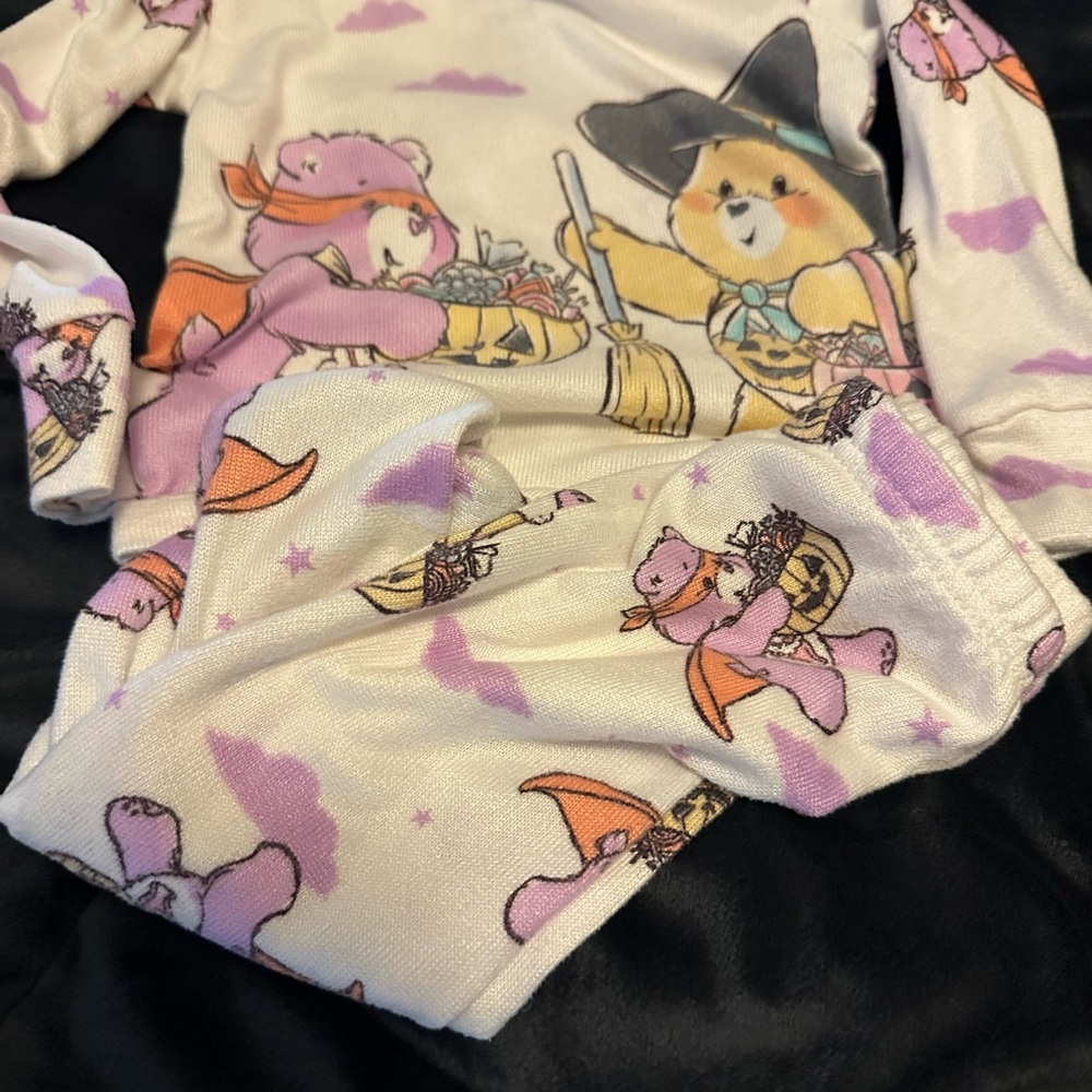 Care Bears White and Black and Purple PJs - Bin 14